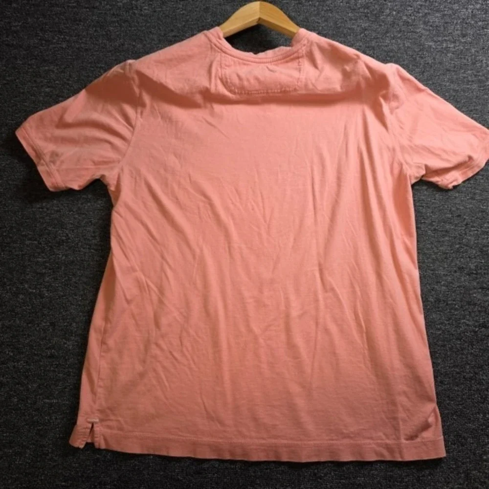 Tommy Bahama T Shirt Men‎ M Pink Short Sleeve Pima Cotton Modal Coastal Summer